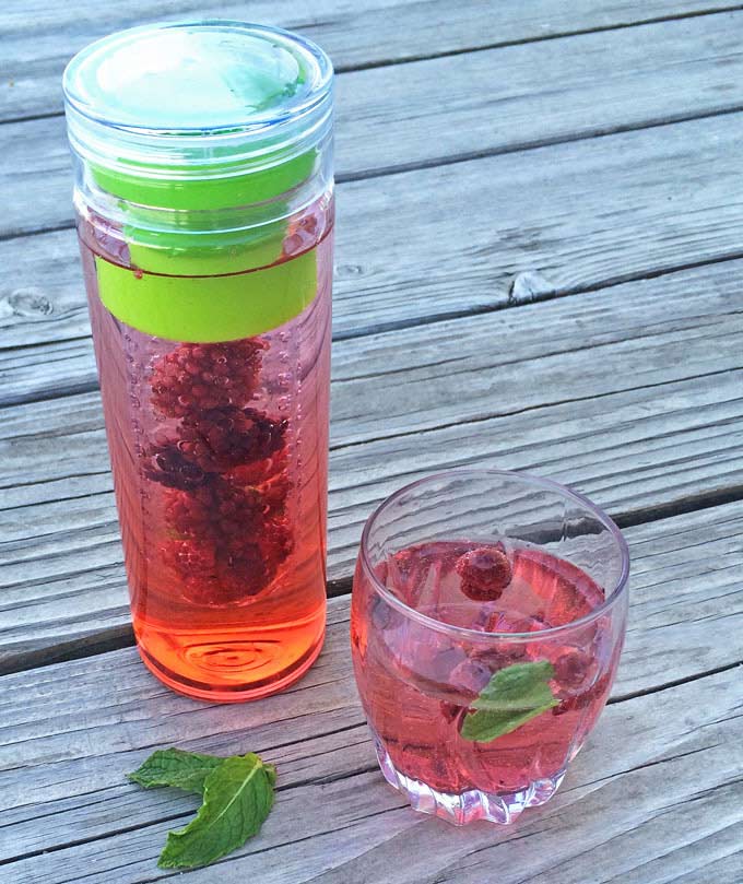 Refreshing Raspberry Mint Water