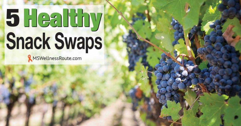 Grapevine with overlay: 5 Healthy Snack Swaps