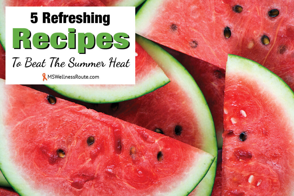 Slices of juicy red watermelon with overlay: 5 Refreshing Recipes to Beat the Summer Heat