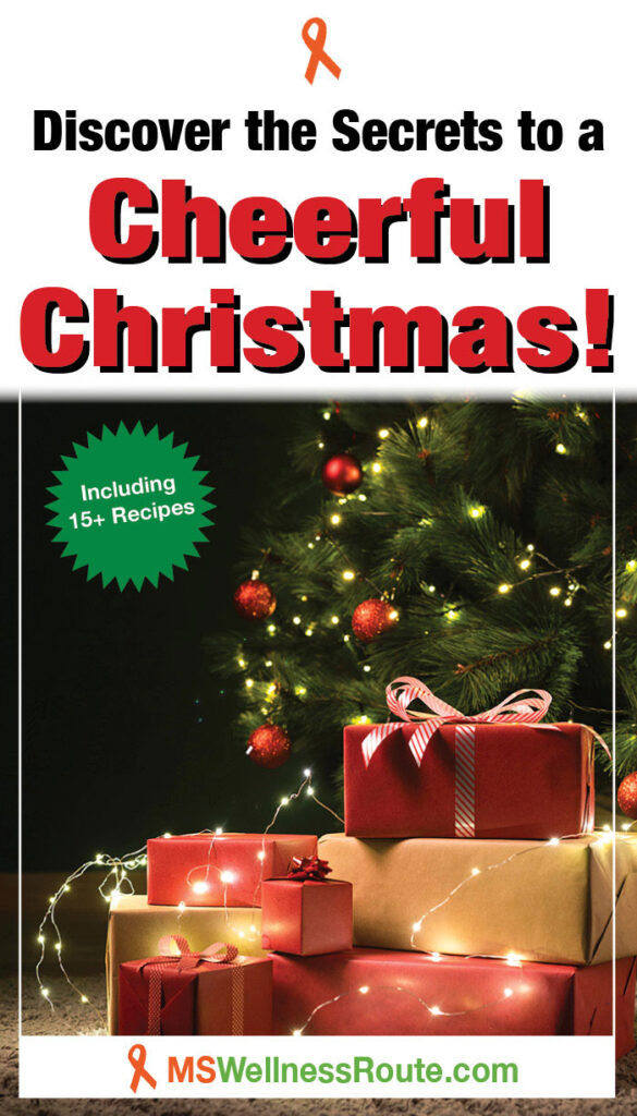 Christmas tree and presents with headline: Discover the Secrets to a Cheerful Christmas!