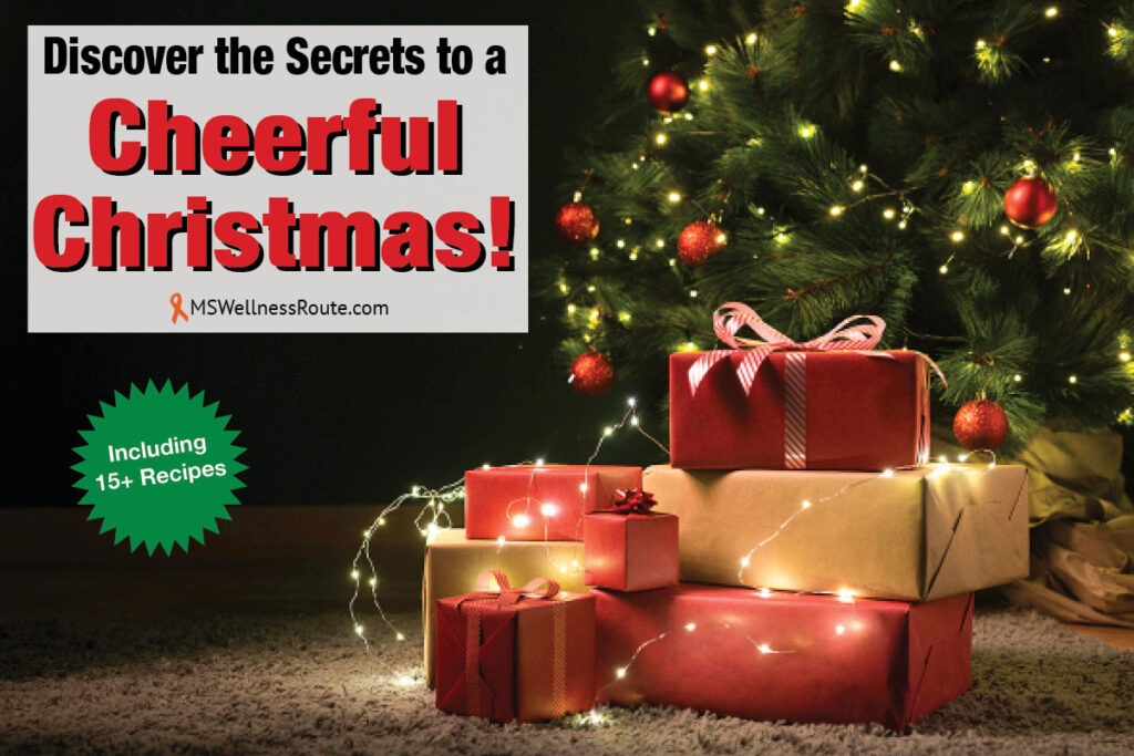 Christmas tree and presents with overlay: Discover the Secrets to a Cheerful Christmas!