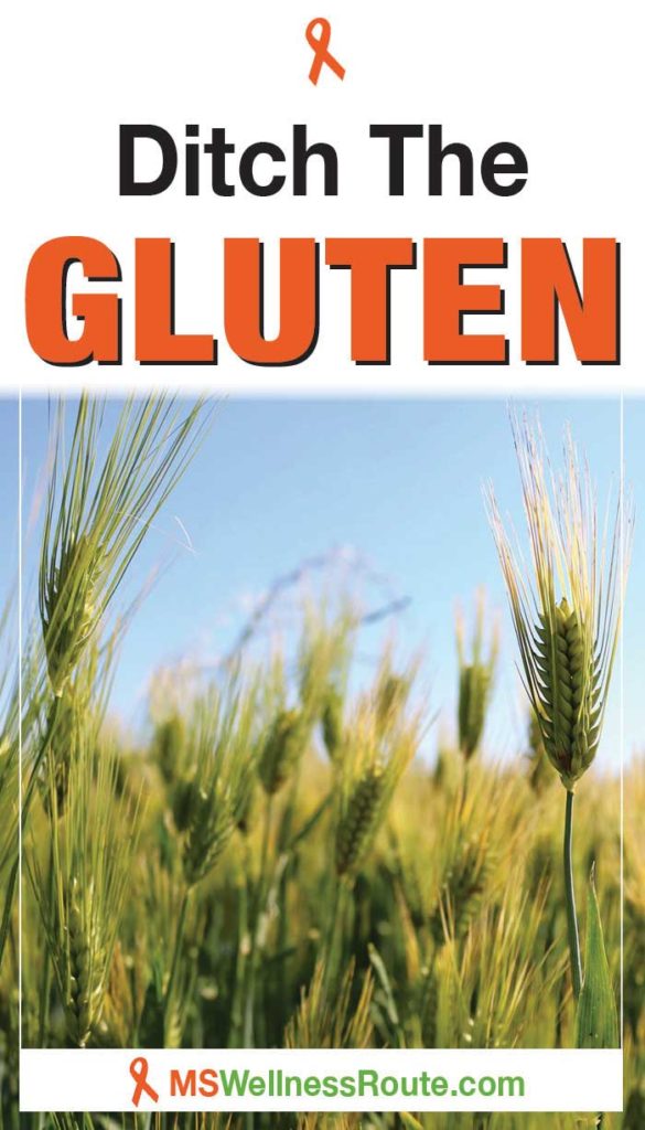 Field of wheat with headline: Ditch the Gluten