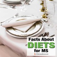 Dinner setting with overlay: Facts About Diets for MS