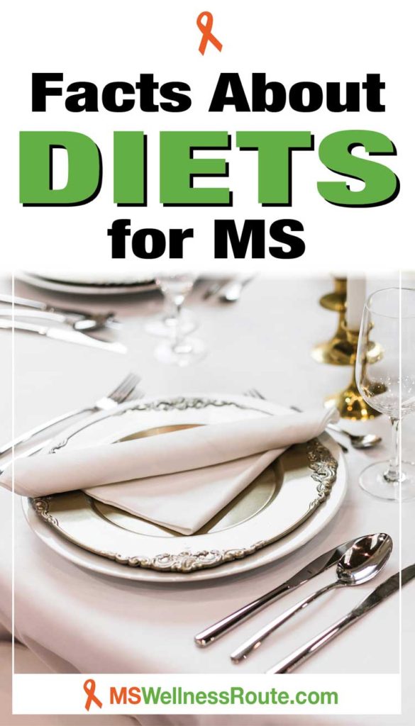 Dinner setting with headline: Facts About Diets for MS