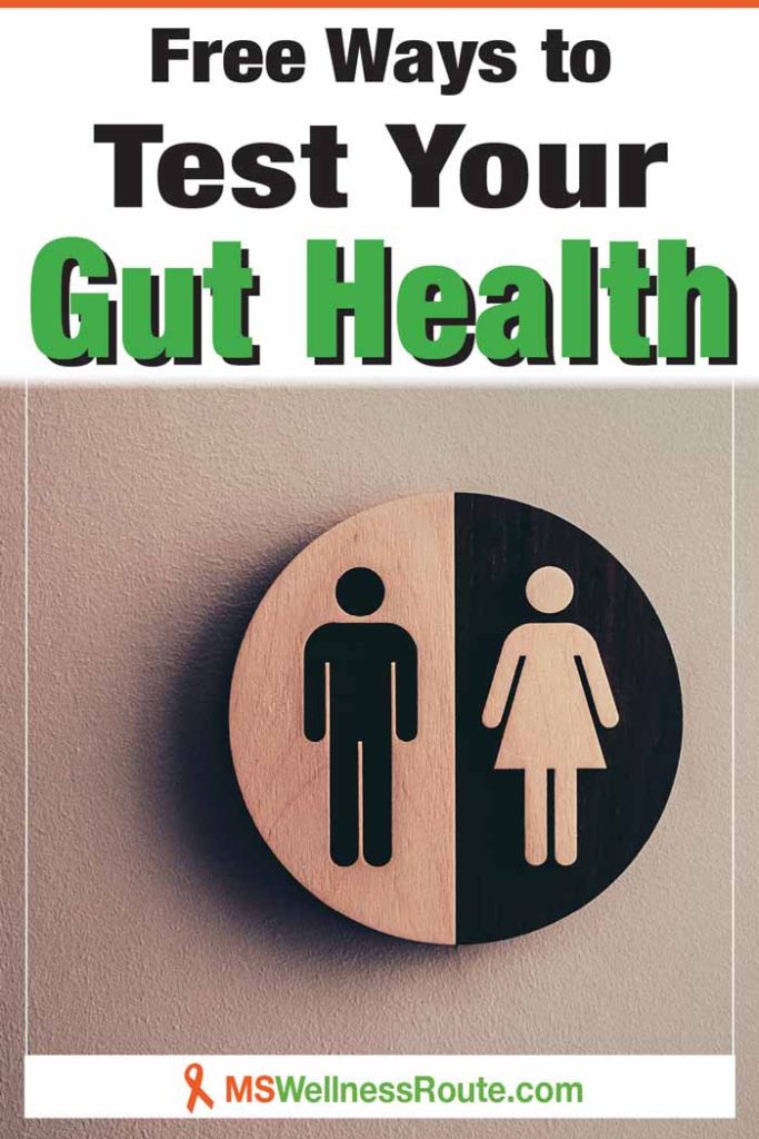 Men's and Women's restroom sign with headline: Free Ways to Test Your Gut Health