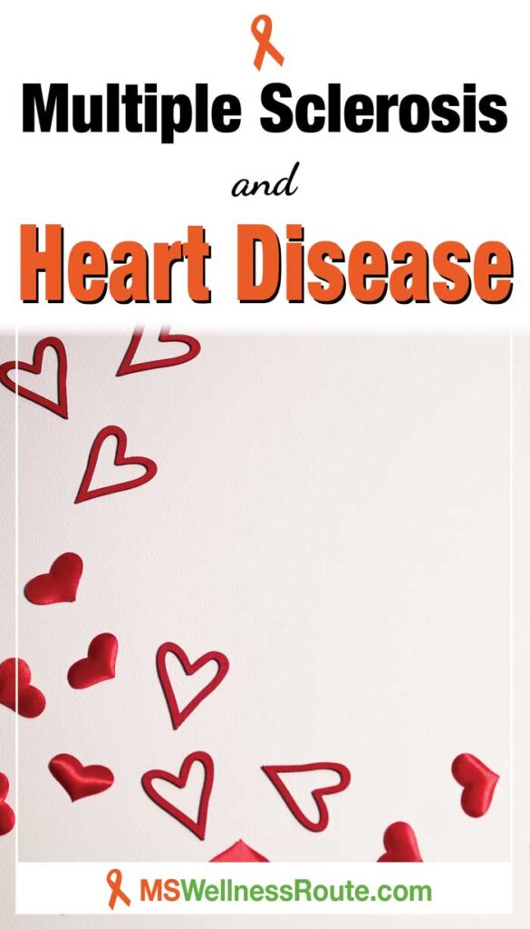 Mini Red Hearts Wallpaper with headline: MS and Heart Disease