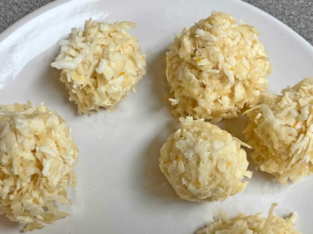 Picture of Orange Coconut Snowball Bites.