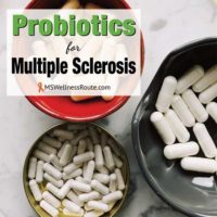 Bowls with probiotics with overlay: Probiotics for MS