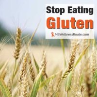 Field of wheat with overlay: Stop Eating Gluten