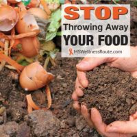 Edible food scraps with overlay: Stop Throwing Aways Your Food