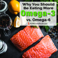 Salmon steak fillets with overlay: Why You Should Be Eating More Omega-3 vs Omega-6