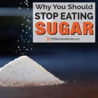 A pile of sugar with overlay: Why You Should Stop Eating Sugar