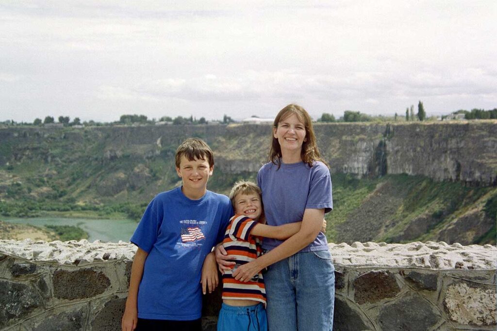 A picture of me and my boys in 2004.