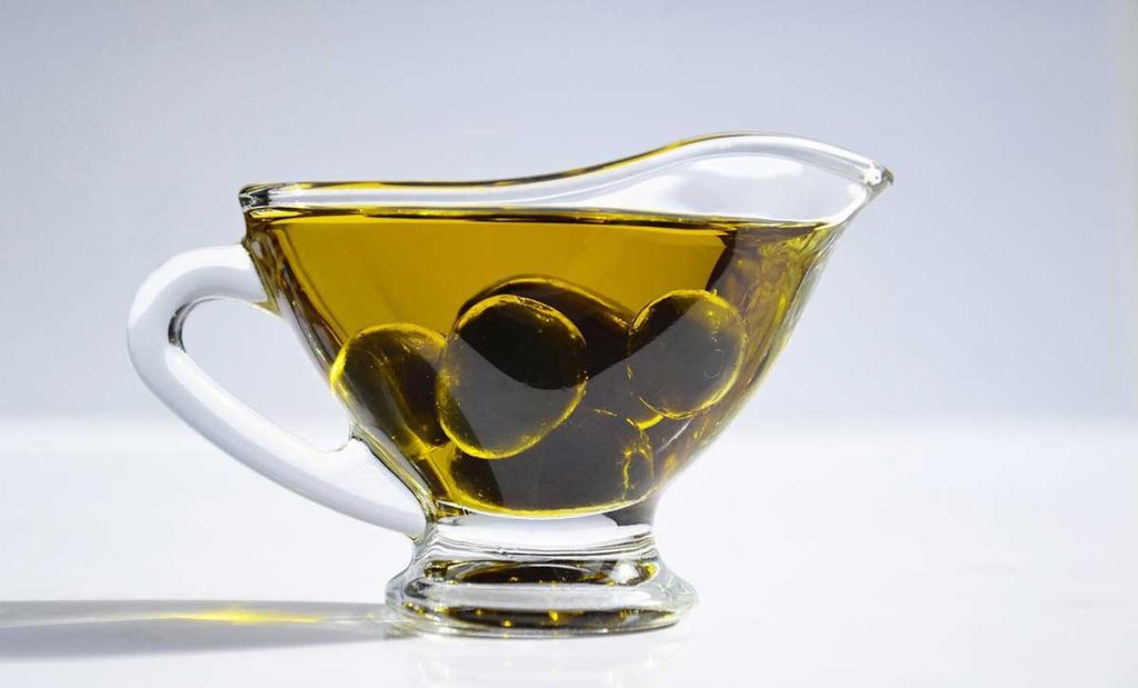 Olives in olive oil.