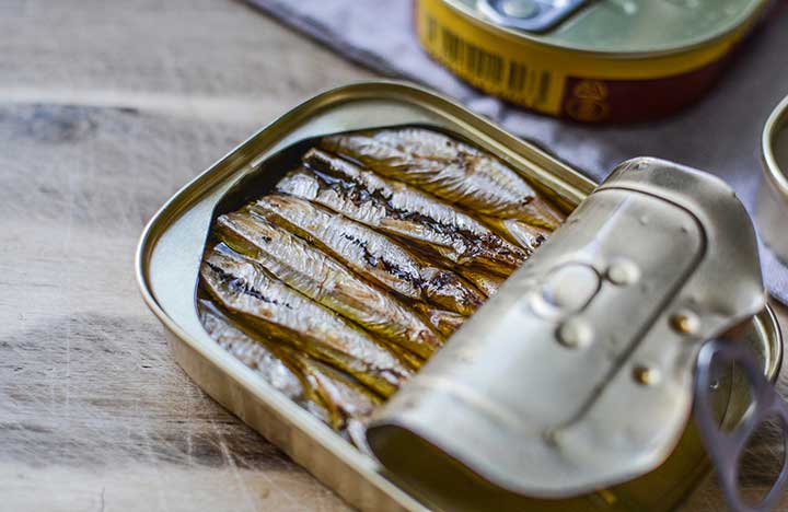 Sardines in a tin.